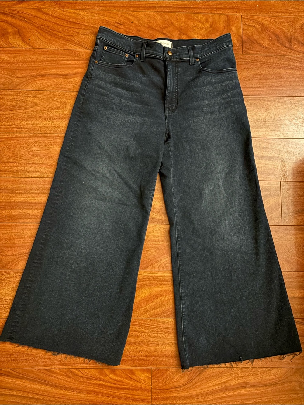 Madewell Black Wide-Leg High-Rise Jeans